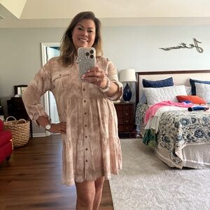 Pilcro tie dye tired dress